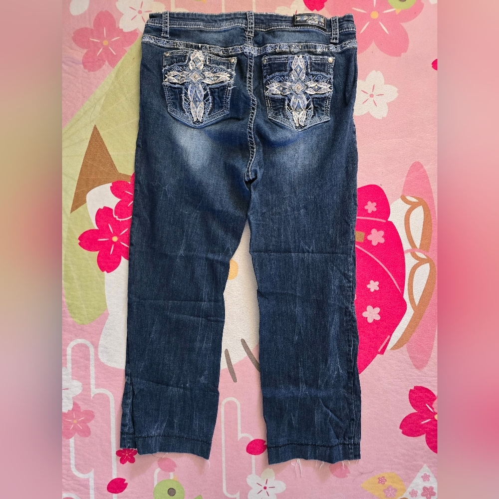 Grace In LA Stylish Blue Denim Jeans